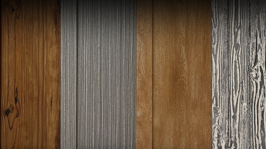 Woodgrain color choices for metal panels